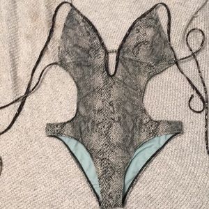 Snakeskin Print Monokini